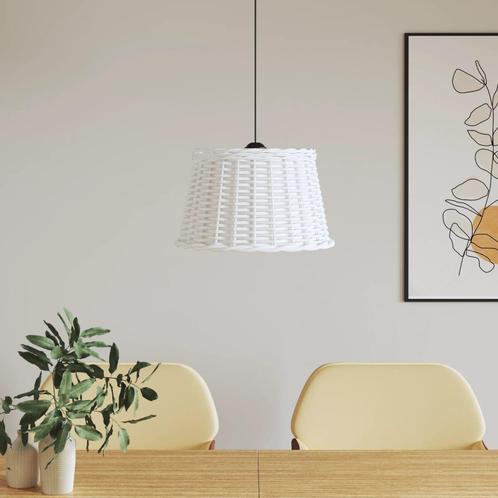 vidaXL Plafondlampenkap Ø45x28 cm wicker wit, Huis en Inrichting, Lampen | Overige, Nieuw, Verzenden