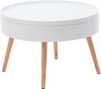 Praktische witte salontafel met opbergruimte - ideaal voo..., Huis en Inrichting, Tafels | Salontafels, 50 tot 100 cm, Stijlvol