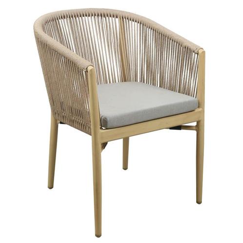 Stoel | VEGA | Aluminium Rotan/Aluminium | Beige |, Zakelijke goederen, Horeca | Keukenapparatuur, Nieuw in verpakking, Verzenden