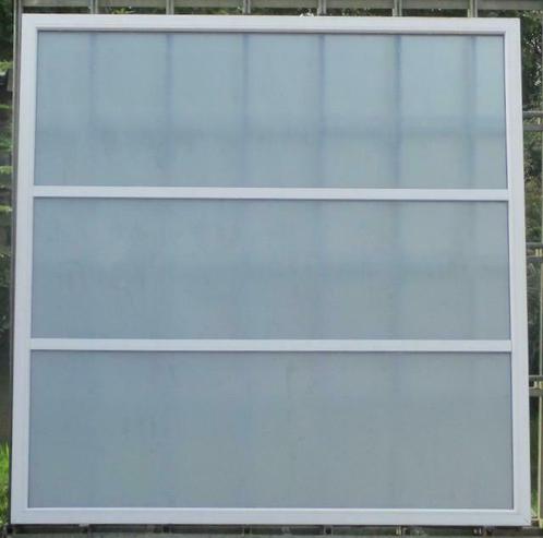 pvc raam, chassis 215 x 219 wit / antraciet met mat glas, Doe-het-zelf en Bouw, Raamkozijnen en Schuifdeuren, Inclusief glas, Nieuw