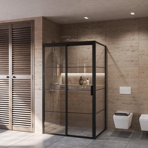 Aanbieding: Douchecabine BWS Frame met Schuifdeur en Vaste, Doe-het-zelf en Bouw, Sanitair, Douche, Nieuw, Ophalen of Verzenden