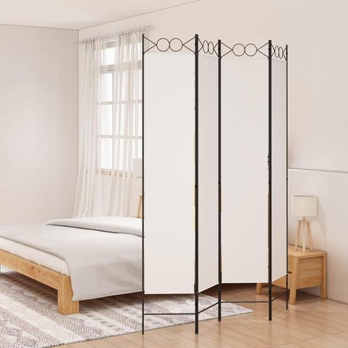 vidaXL Kamerscherm met 4 panelen 160x220 cm stof wit, Huis en Inrichting, Woonaccessoires | Overige, Nieuw, Verzenden