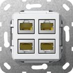 Gira 4-Port Cat 6A RJ45 Prise Modulaire Unité De Base 10GB -, Doe-het-zelf en Bouw, Verzenden, Nieuw