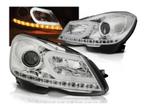 Mercedes W204 2011 tot 2014 LEDtube koplampen Chrome, Auto-onderdelen, Verzenden, Nieuw, Mercedes-Benz