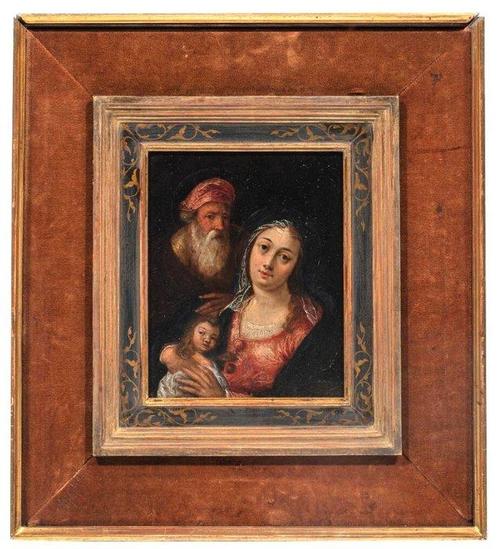 Flemish school (XVIII-XIX) - Die Heilige Familie - NO, Antiek en Kunst, Kunst | Schilderijen | Klassiek