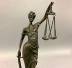 Figurine - Bronzen beeld vrouwe justitia - exacte