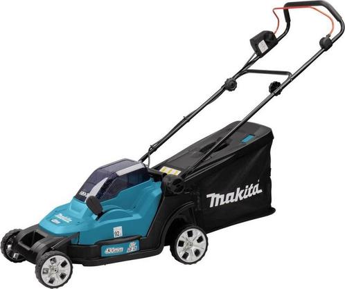 Makita grasmaaier - DLM432CT2 - 2x18 V - 43 cm - incl. 5,0, Tuin en Terras, Grasmaaiers, Zo goed als nieuw, Verzenden