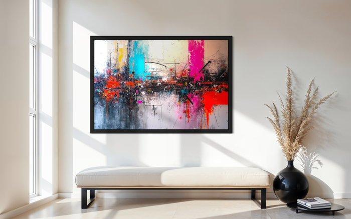 Sam Burnet (1969) - Bataille Navale Toile 1/3 XXL, Antiek en Kunst, Kunst | Schilderijen | Modern