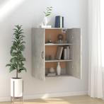 vidaXL Hangkast 69,5x34x90 cm bewerkt hout betongrijs, Huis en Inrichting, Kasten | Overige, Verzenden, Nieuw