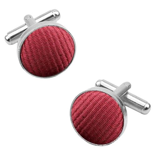 Fako Bijoux® - Manchetknopen - Staal & Streep - Ø 16mm -, Handtassen en Accessoires, Manchetknopen, Verzenden