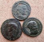 Empire romain Lotto 3 monete AD 41-337 (Claudio / Costantino