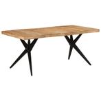 vidaXL Table à dîner noir 180x90x77 cm bois dacacia, Huis en Inrichting, Verzenden