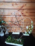 Metalen Frame Ei ring White op voet excl. decoratie 32x47 cm, Nieuw