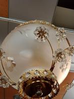 Lustre - Laiton doré, cristal