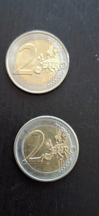 Malta, Portugal. 2 Euro 2022 Erasmus (2 stuks) (Zonder, Postzegels en Munten, Munten | Europa | Euromunten