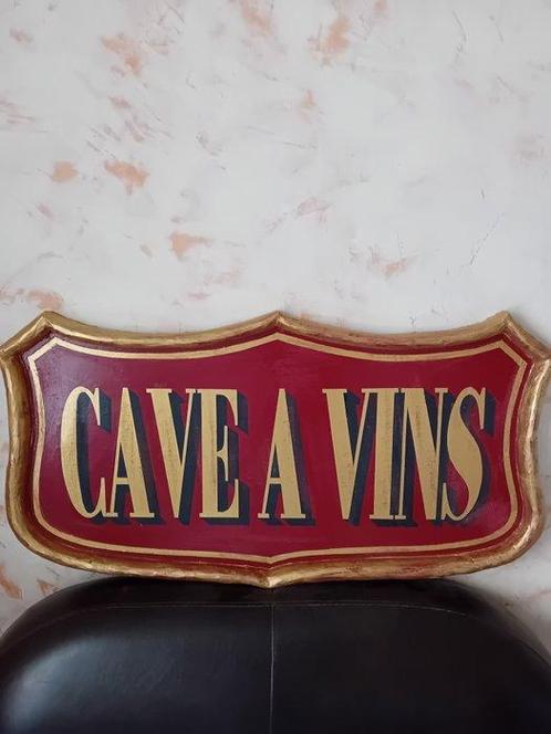 Enseigne Cave à Vins - Reclamebord - Hout, Antiek en Kunst, Antiek | Wandborden en Tegels