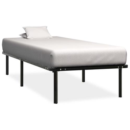 vidaXL Bedframe metaal zwart 90x200 cm, Maison & Meubles, Chambre à coucher | Lits, Envoi