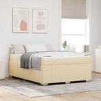 vidaXL Bedframe Crème 160 x 200 cm Stof, Huis en Inrichting, Slaapkamer | Bedden, Verzenden, Nieuw
