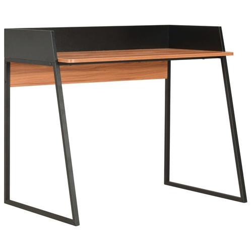 vidaXL Bureau 90x60x88 cm zwart en bruin, Maison & Meubles, Bureaux, Envoi