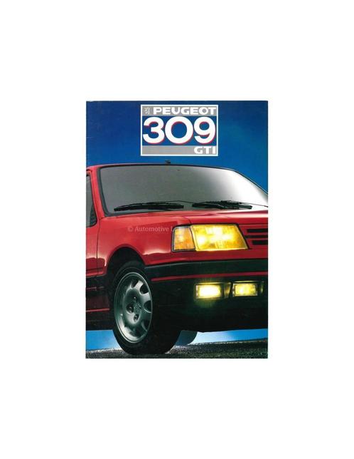 1987 PEUGEOT 309 GTI BROCHURE NEDERLANDS, Livres, Autos | Brochures & Magazines