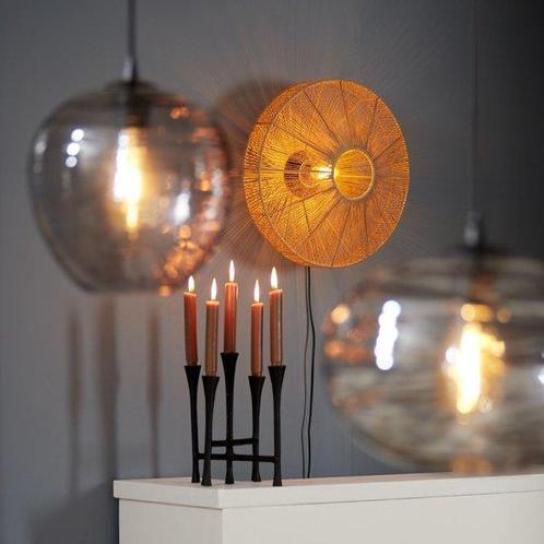 Tweedekans | Leitmotiv - Hanglamp Glamour Globe - Grijs, Huis en Inrichting, Lampen | Hanglampen, Ophalen of Verzenden