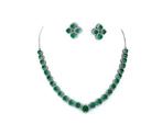 Ketting met hanger Platina - 15.67ct. tw. Smaragd - Diamant