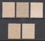 Curaçao 1892 - Koningin Wilhelmina - NVPH 19/23, Postzegels en Munten, Gestempeld