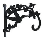 Plantenhanger IJzer zwart Vogel 171x185 mm, Nieuw, Overige materialen, Klink of Kruk