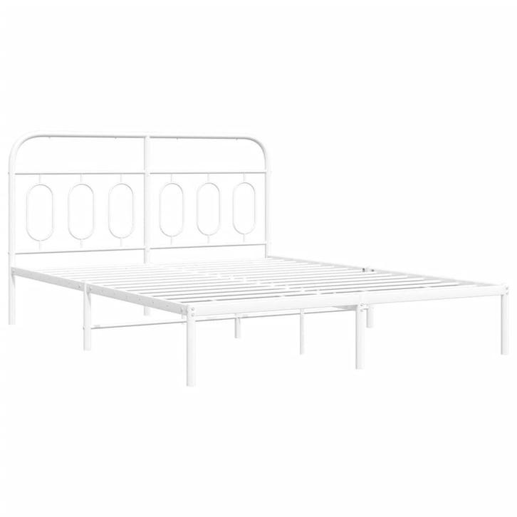Wit Metaal Bed 150x200cm | Retour Deal | 55% Korting, Huis en Inrichting, Slaapkamer | Bedden, Overige maten, Overige maten, Wit