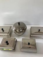 Boîte à cigares (5) - nickel ou chrome - ensemble de tabac