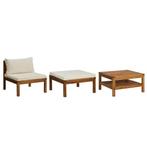 Acacia Loungeset Cremewit | OP = OP, Tuin en Terras, Verzenden, Nieuw, Hardhout, Tuinset
