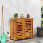 vidaXL Tuinkast met opslag Bruin 75 x 35 x 70cm Massief, Huis en Inrichting, Verzenden, Nieuw