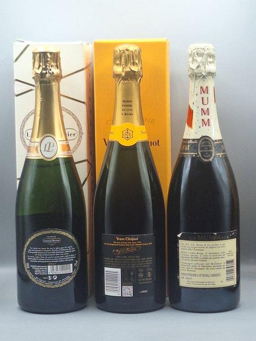 Veuve Clicquot, G. H. Mumm, Laurent-Perrier - Champagne Brut, Verzamelen, Wijnen