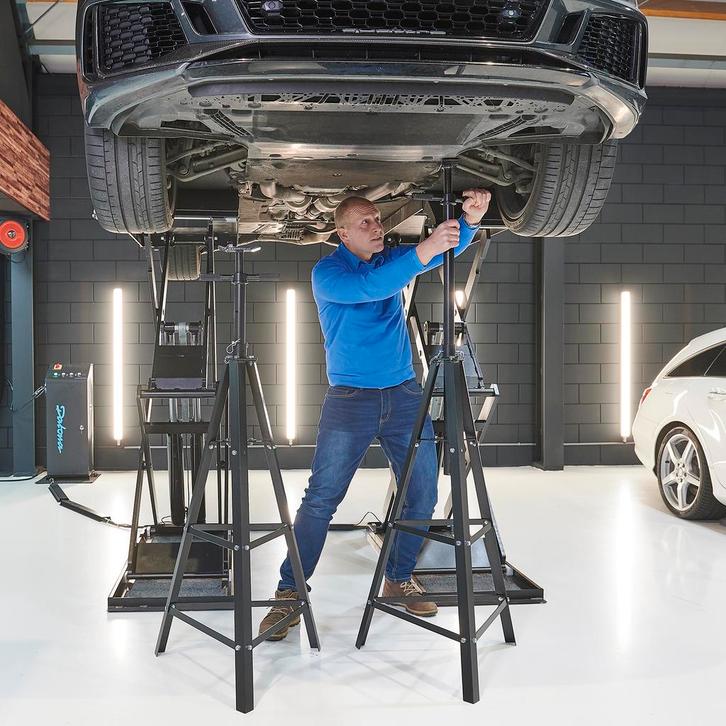 Datona Assteunen hoog 2 ton met spindel (2 stuks) - Datona, Auto diversen, Autogereedschap, Ophalen of Verzenden