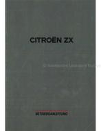 1992 CITROËN ZX INSTRUCTIEBOEKJE DUITS