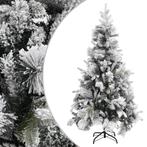 vidaXL Kerstboom met dennenappels en sneeuw 225 cm PVC en PE, Verzenden
