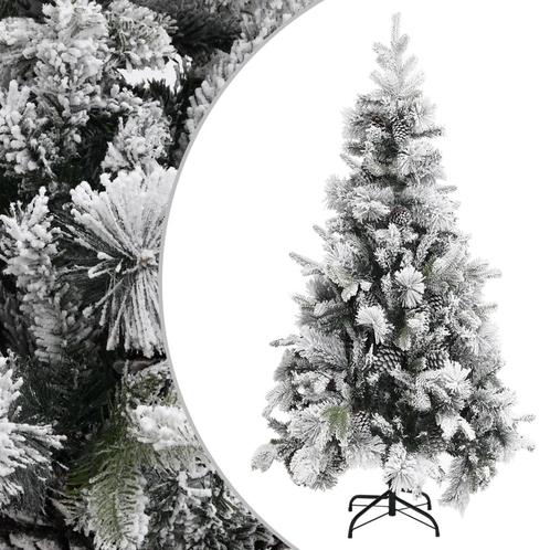 vidaXL Kerstboom met dennenappels en sneeuw 225 cm PVC en PE, Divers, Noël, Envoi