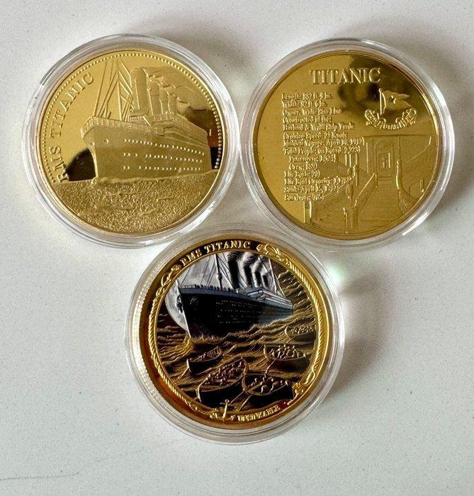 Collection thématique - Collection commémorative plaquée or, Antiek en Kunst, Curiosa en Brocante