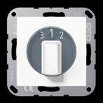 Jung Drie Standen Schakelaar - A1504.20NWW, Doe-het-zelf en Bouw, Elektriciteit en Kabels, Verzenden, Nieuw