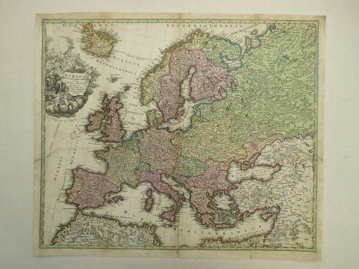 Europa - IJsland; J.B. Homann - Europa Christiani orbis, Boeken, Atlassen en Landkaarten