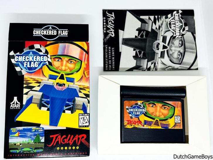 Atari Jaguar - Checkered Flag, Games en Spelcomputers, Spelcomputers | Atari, Gebruikt, Verzenden