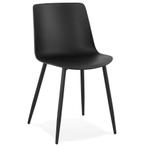 Moderne keukenstoel 'BRENDA' zwart (Eenvoudige stoel)