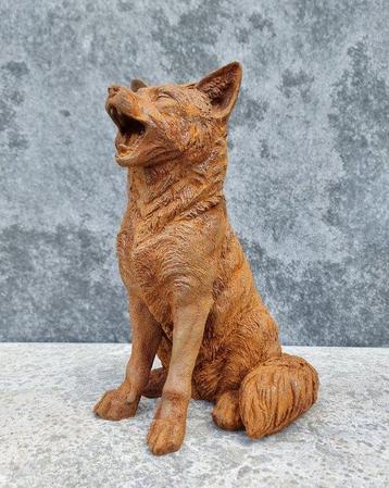 Sculpture, Lachende vos - 32 cm - Fer