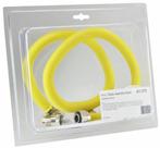 Blister RVS gasslangset 60cm + acc, Doe-het-zelf en Bouw, Verwarming en Radiatoren, Ophalen of Verzenden, Nieuw