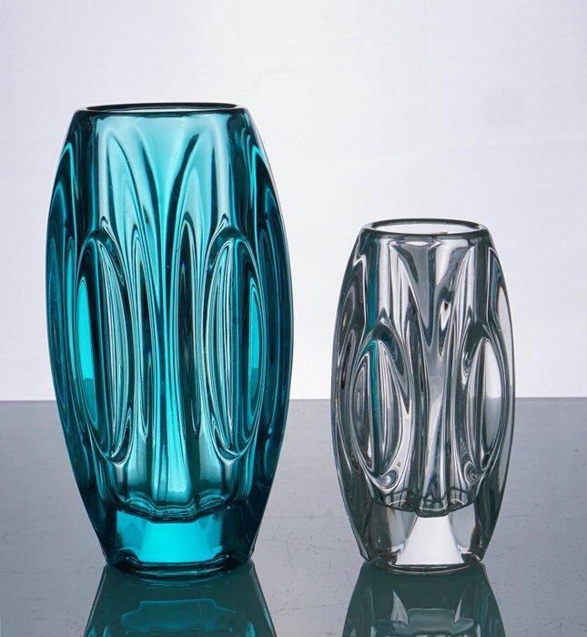 Rosice - Rudolf Schrötter - Vaas (2) - Twee Bullet lens, Antiek en Kunst, Antiek | Glaswerk en Kristal