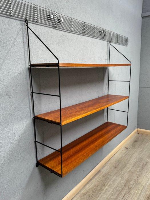 Rek - Metaal, Hout - Vintage wandrek met planken, Antiek en Kunst, Kunst | Designobjecten