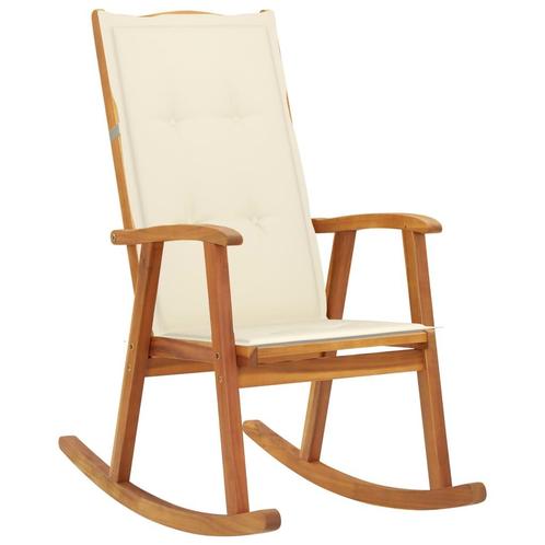 vidaXL Schommelstoel met kussens massief acaciahout, Tuin en Terras, Tuinstoelen, Nieuw, Verzenden