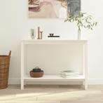 vidaXL Wandtafel 110x40x80 cm massief grenenhout wit, Huis en Inrichting, Tafels | Bijzettafels, Verzenden, Nieuw