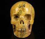 385 g 9,00 cm x 6,80 cm Gele jaspis schedel Afrika Voodoo