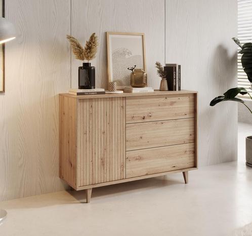 Meubella Dressoir Fuzeta eiken 120 cm, Maison & Meubles, Armoires | Dressoirs, Envoi